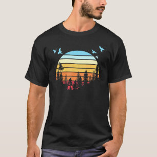 Camiseta Bando De Aves Natureza Selvagem Fora Da Árvore