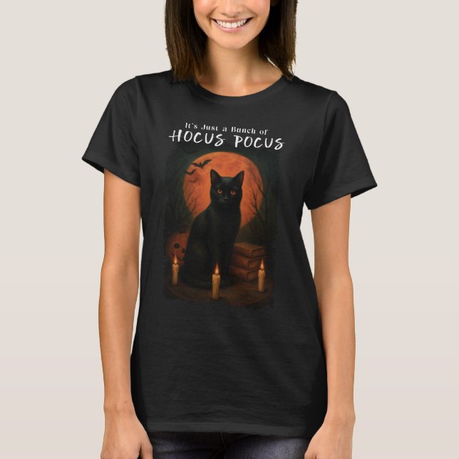 Camiseta Bando de Hocus Pocus Black Cat Halloween (Frente)