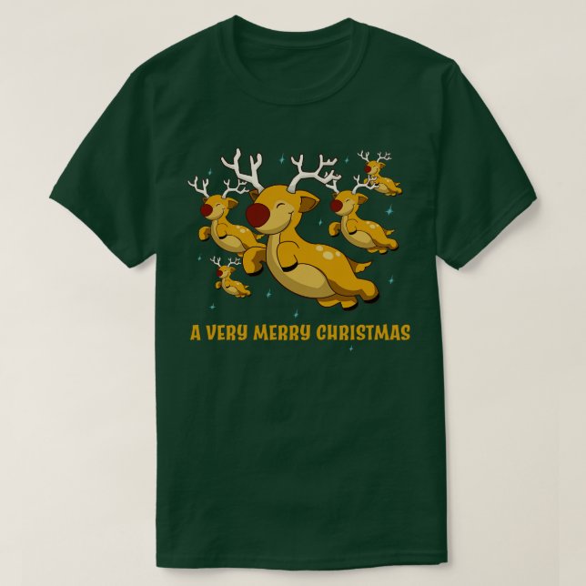 Camiseta Bando de Renas Voadoras (Frente do Design)