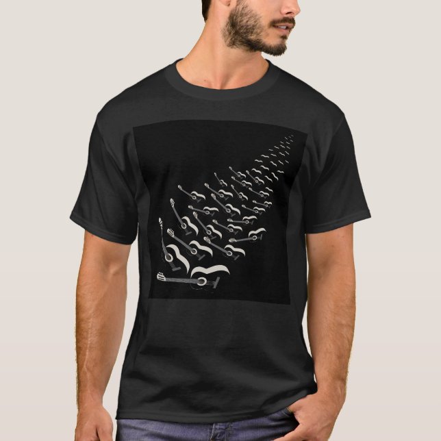 Camiseta Bando Musical de Pássaros de Violão (Frente)