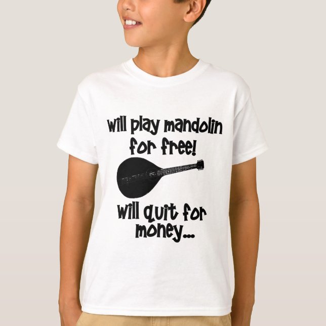 Camiseta bandolim engraçado (Frente)