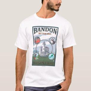 Camiseta Bandon, poster de viagens de OregonScenic