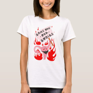 Camiseta bane nossos corpos mulheres direitos do útero rai