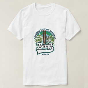 Camiseta banff canada para esquiar íman de logotipo