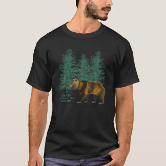 Camiseta Banff National Park Alberta Canada Bear Trees Vint