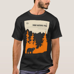 Camiseta Banff National Park Vintage Poster de viagens míni