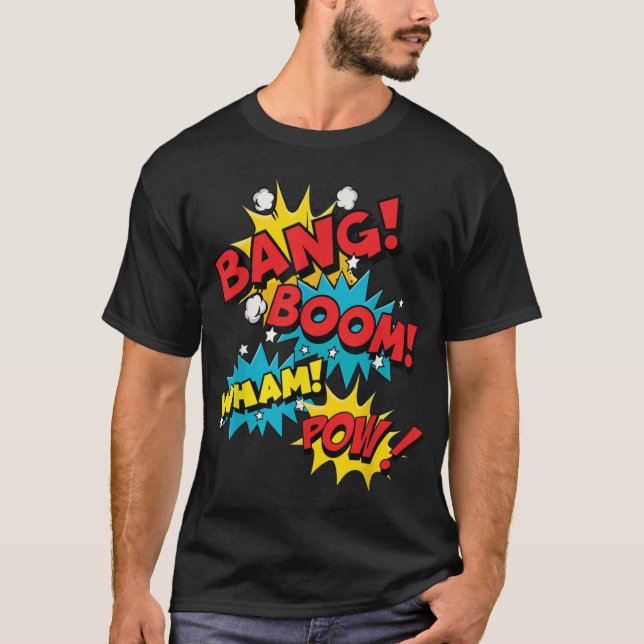 Camiseta Bang Boom Pow Wham family friends (Frente)