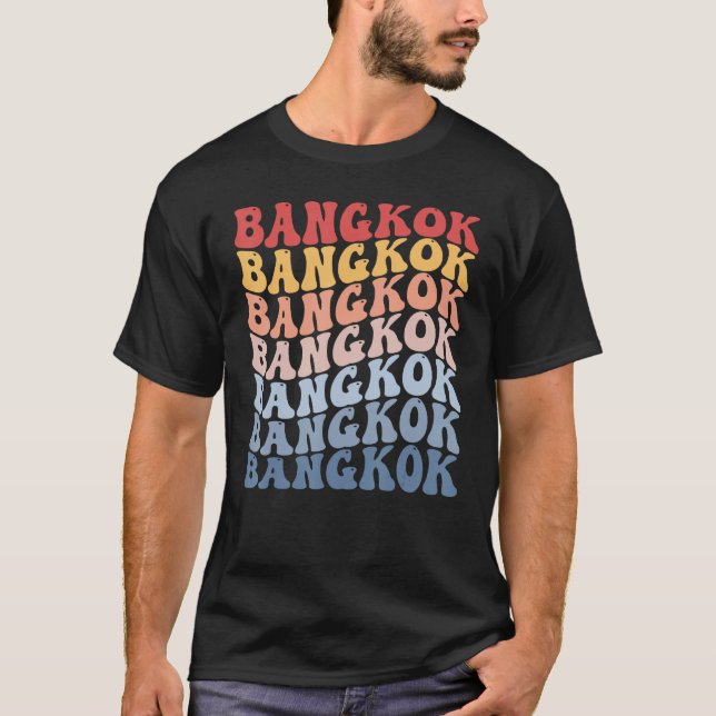 Camiseta Bangkok City Groovy Retro (Frente)