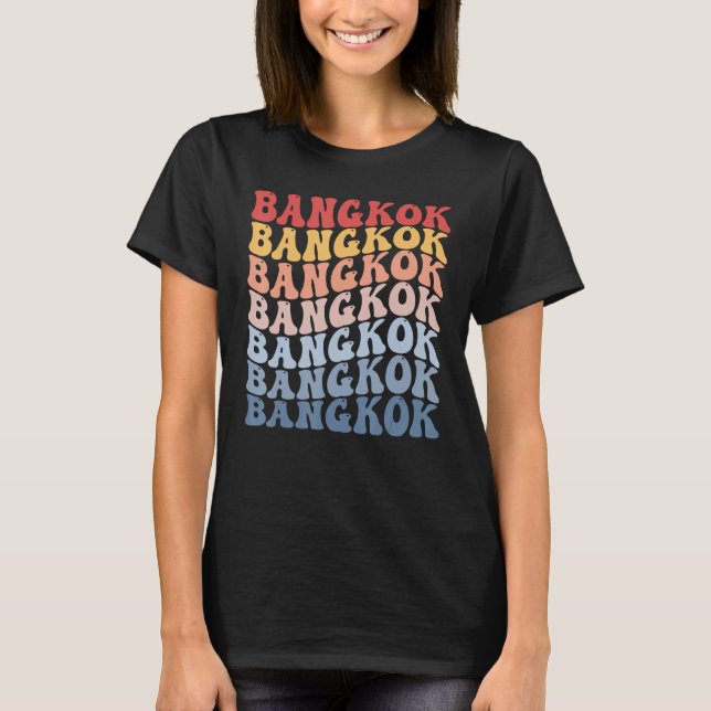 Camiseta Bangkok City Groovy Retro (Frente)