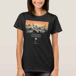 Camiseta bangkok tailândia Skyline Vacation Souvenir
