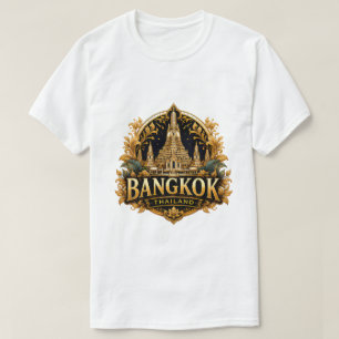 Camiseta Bangkok Tailândia Templo Lembrança de Viagem