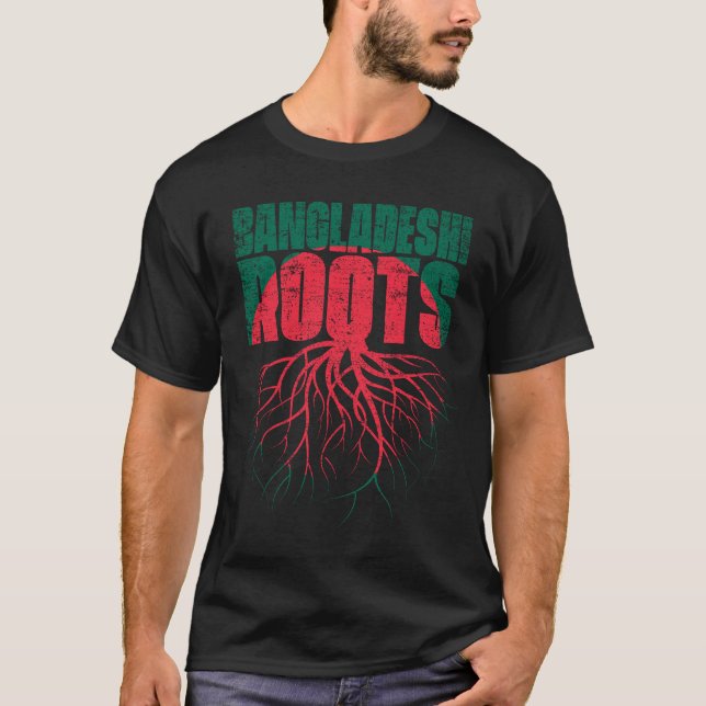 Camiseta bangladeshi Roots Bandeira do Patrimônio Banglades (Frente)