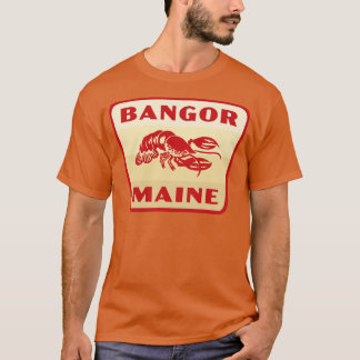 Camiseta Bangor Maine Retro Crachá Tan