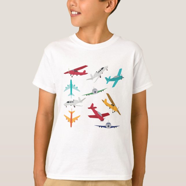 Camiseta Banheira Colorida de Aviões (Frente)