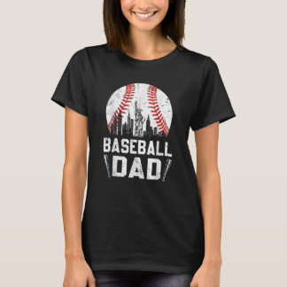 Camiseta Banheira de Pai de Basebol Softball Retro Vintage