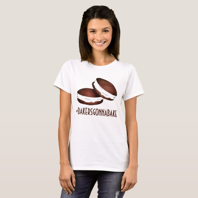 Camiseta Banheiras vão Assar Hashtag Chocolate Whoopie Pies (Frente Completa)