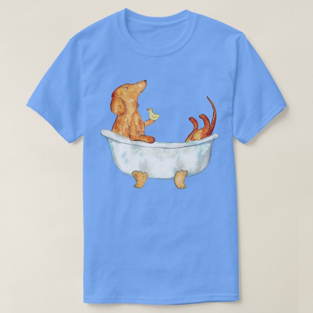 Camiseta Banheiro-de-caju-dachshund (Frente do Design)