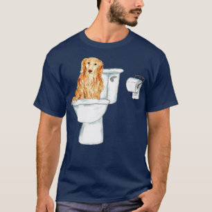 Camiseta Banheiro de cão Dachshund Pintura 1