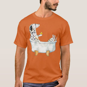 Camiseta Banheiro de cão Dalmático Pintura 2