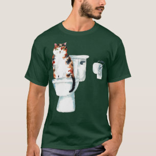 Camiseta Banheiro de gato Calico