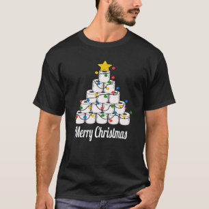 Camiseta Banheiro de Natal Árvore de Natal Feliz