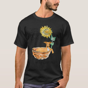 Camiseta Banho De Greyhound Em Uma Banheira De Girassóis Vo