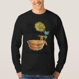 Camiseta Banho De Greyhound Em Uma Banheira De Girassóis Vo