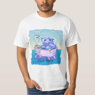 Camiseta Banho de Hipopótamo Feliz