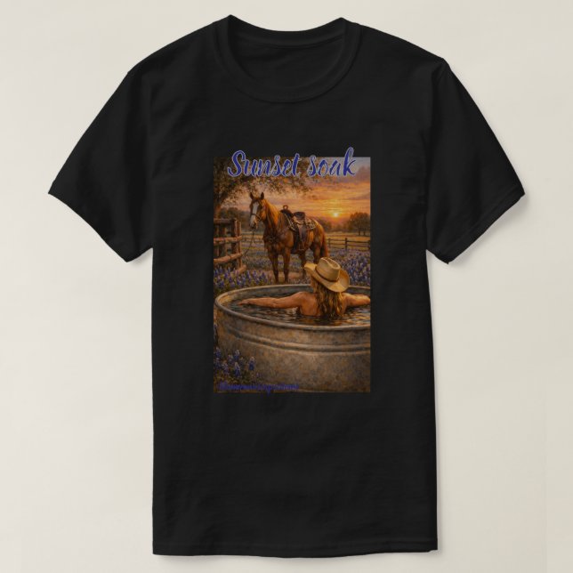 Camiseta Banho do pôr do sol (Frente do Design)
