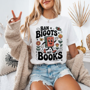 Camiseta Banir Bigoristas Não Livros Amante de Livros Proib