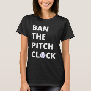 Camiseta Banir o relógio de distância no baseball Mostre se