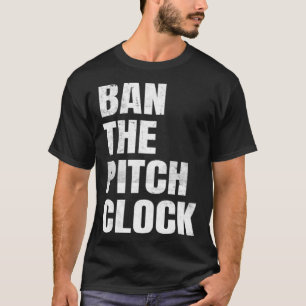 Camiseta Banir o relógio de passo no beisebol