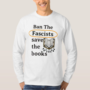 Camiseta Banir os fascistas salvam os livros