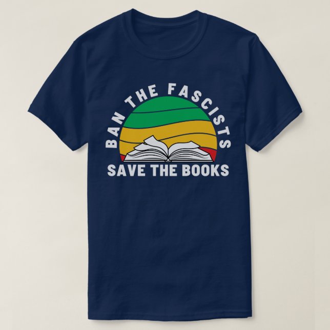 Camiseta Banir os fascistas salvam os livros 16 (Frente do Design)