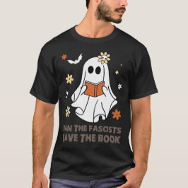 Camiseta Banir os Fascistas Salvar os Livros Boo Halloween