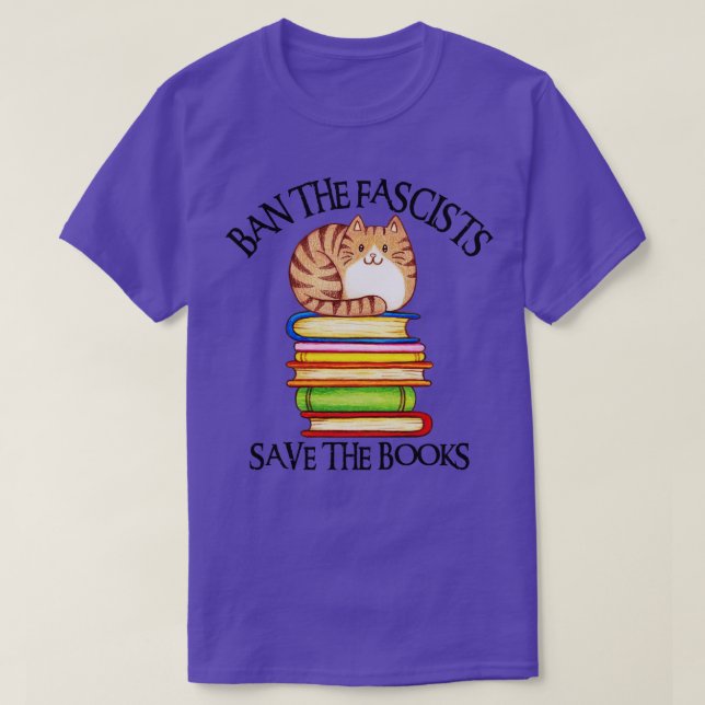 Camiseta Banir Os Fascistas Salvem Os Livros 15 (Frente do Design)