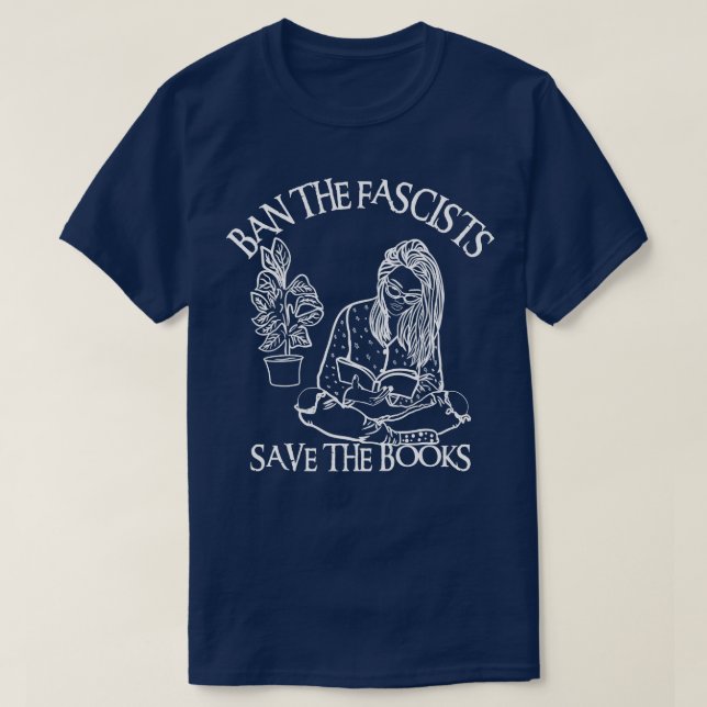 Camiseta Banir Os Fascistas Salvem Os Livros 5 (Frente do Design)