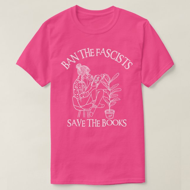 Camiseta Banir Os Fascistas Salvem Os Livros 8 (Frente do Design)