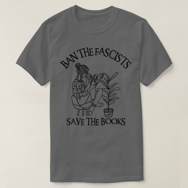 Camiseta Banir Os Fascistas Salvem Os Livros 9 (Frente do Design)