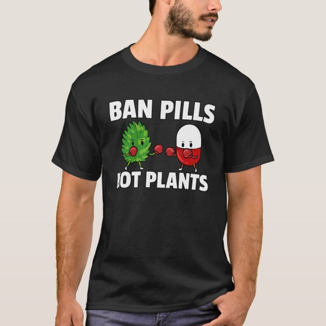 Camiseta Banir Pílulas Não Plantas Medicina Saudável Natura (Frente)