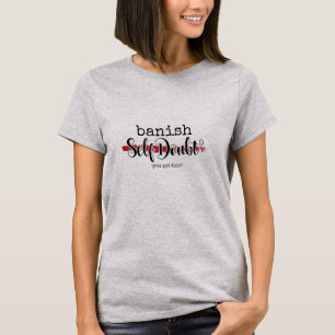 Camiseta Banish o cuidado positivo gráfico do auto da