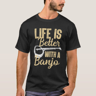 Camiseta Banjo Bonito Para Homens Bluegrass Country Music B