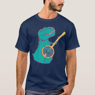 Camiseta Banjo Dinosaur Bluegrass Música Dino Musico