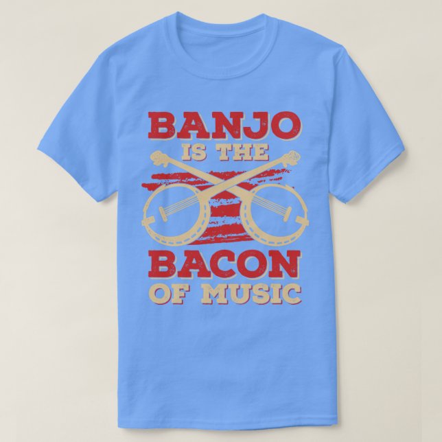 Camiseta Banjo É Bacon Da Música (Frente do Design)