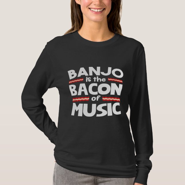 Camiseta Banjo É Bacon Da Música (Frente)