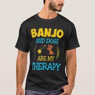 Camiseta Banjo E Cães São A Minha Terapia