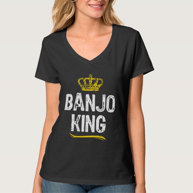 Camiseta Banjo King Men Boys Player  Cool Banjoist (Frente)