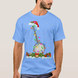 Camiseta Banjo Music Lover Matando Santa Hat Banjo Christm