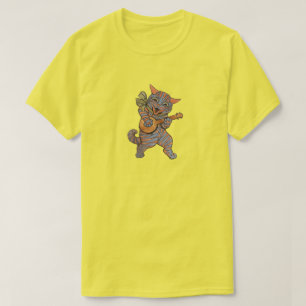 Camiseta Banjo Playing Cat