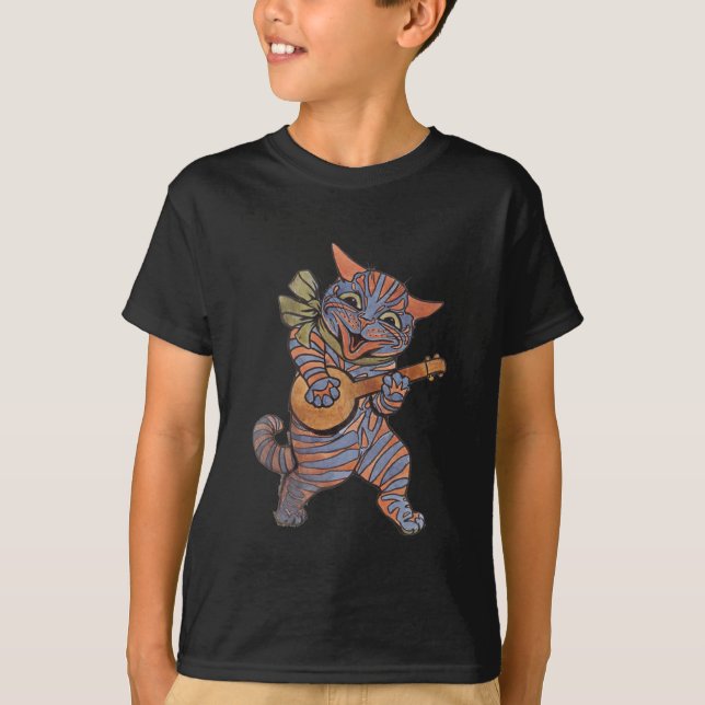 Camiseta Banjo Playing Cat (Frente)